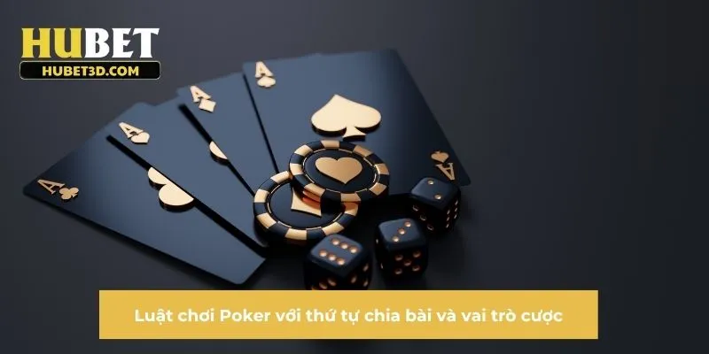 Luật chơi Poker với thứ tự chia bài và vai trò cược